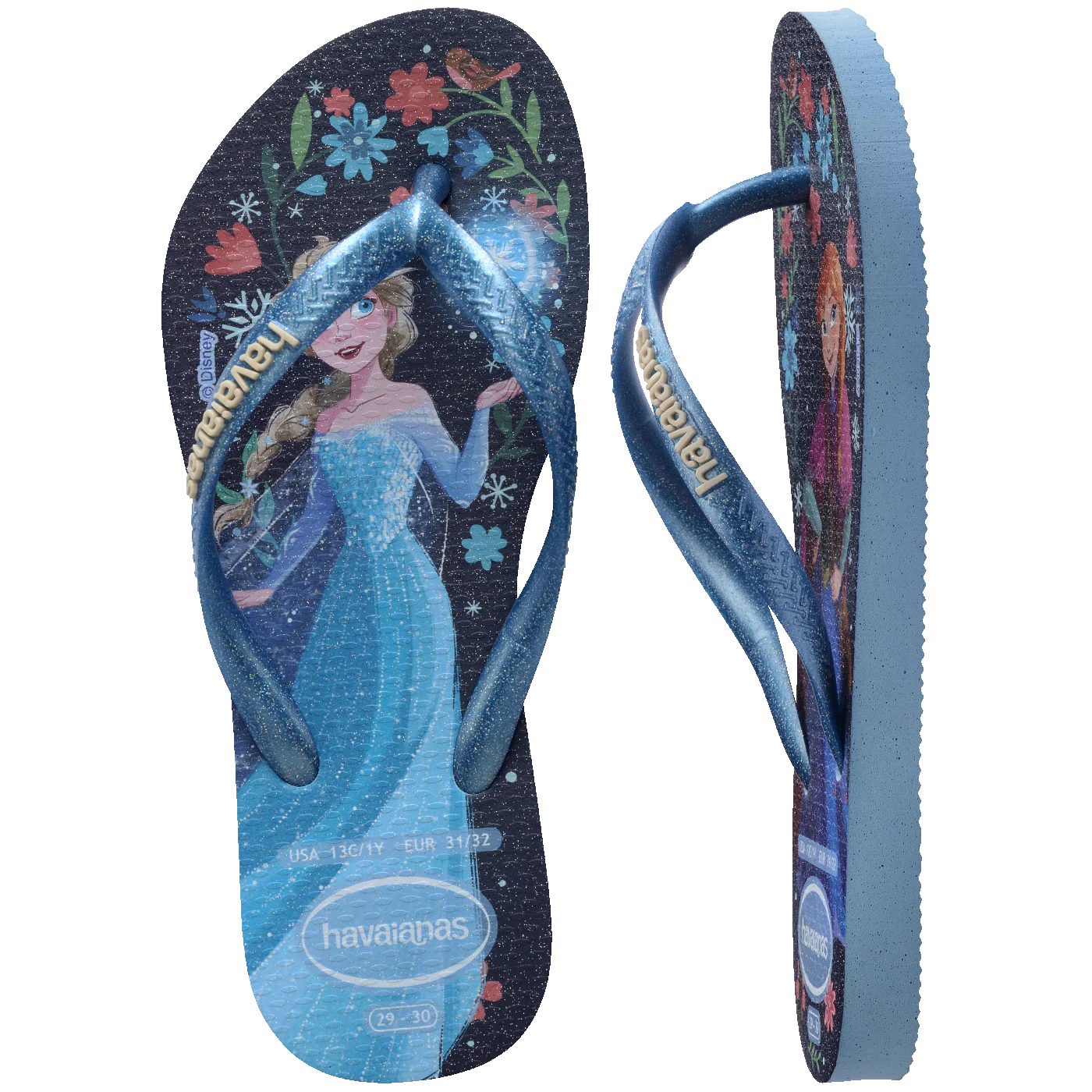Chinelo Havaianas Infantil Slim Princesas Frozen