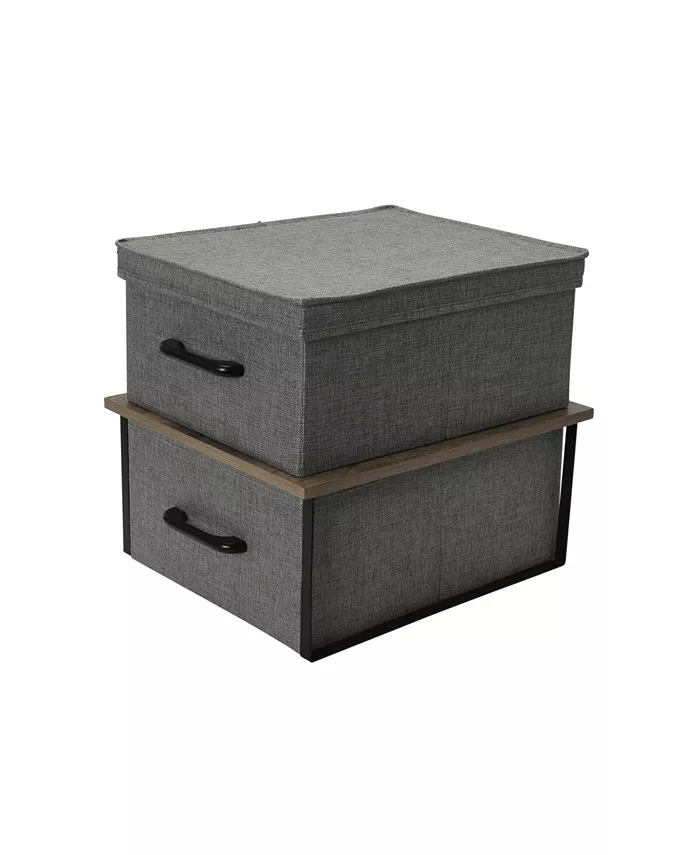 Household Essentials Stacked Boxes with Laminate Top