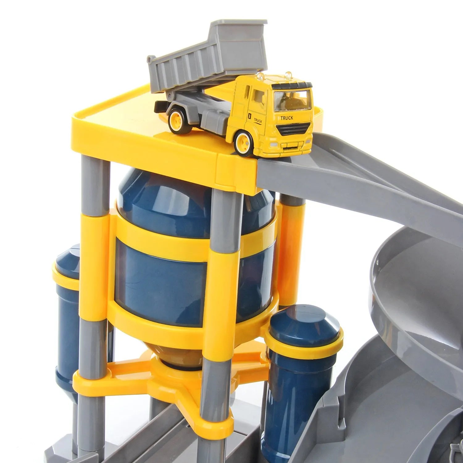 Surnie Children Vehicle Playsets Car Track Assembly Car Model Parking Lot Engineering Car，Yellow