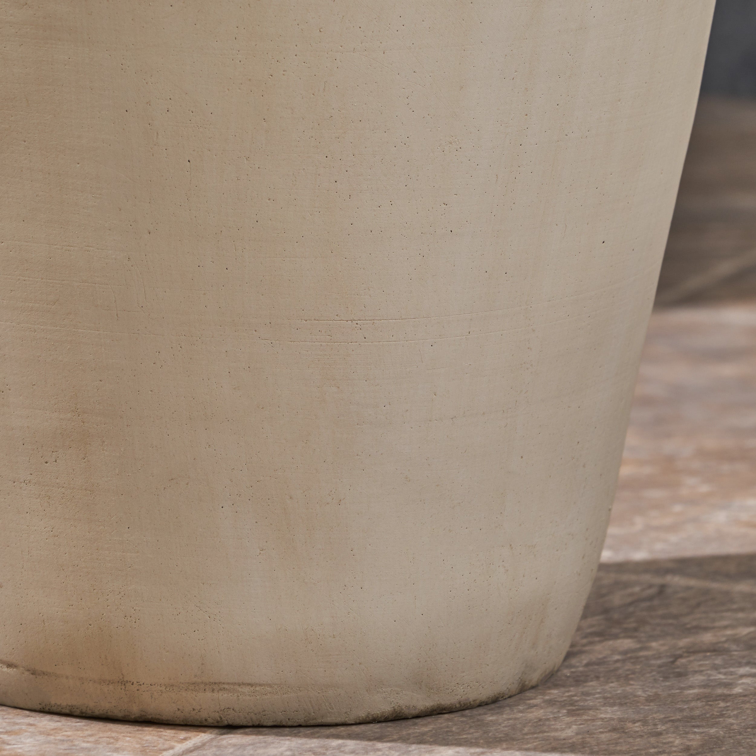 Amidala Garden Planter Pots, Lipped Edges, Tapered, Botanical Accents (Set of 2)