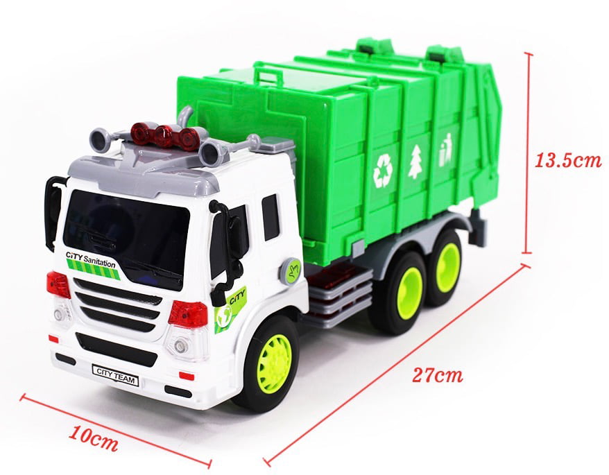 Garbage Truck Toys for 3 Year Old Boys and Girls， Friction Powered Toy， Play Vehicle Cars for Toddlers
