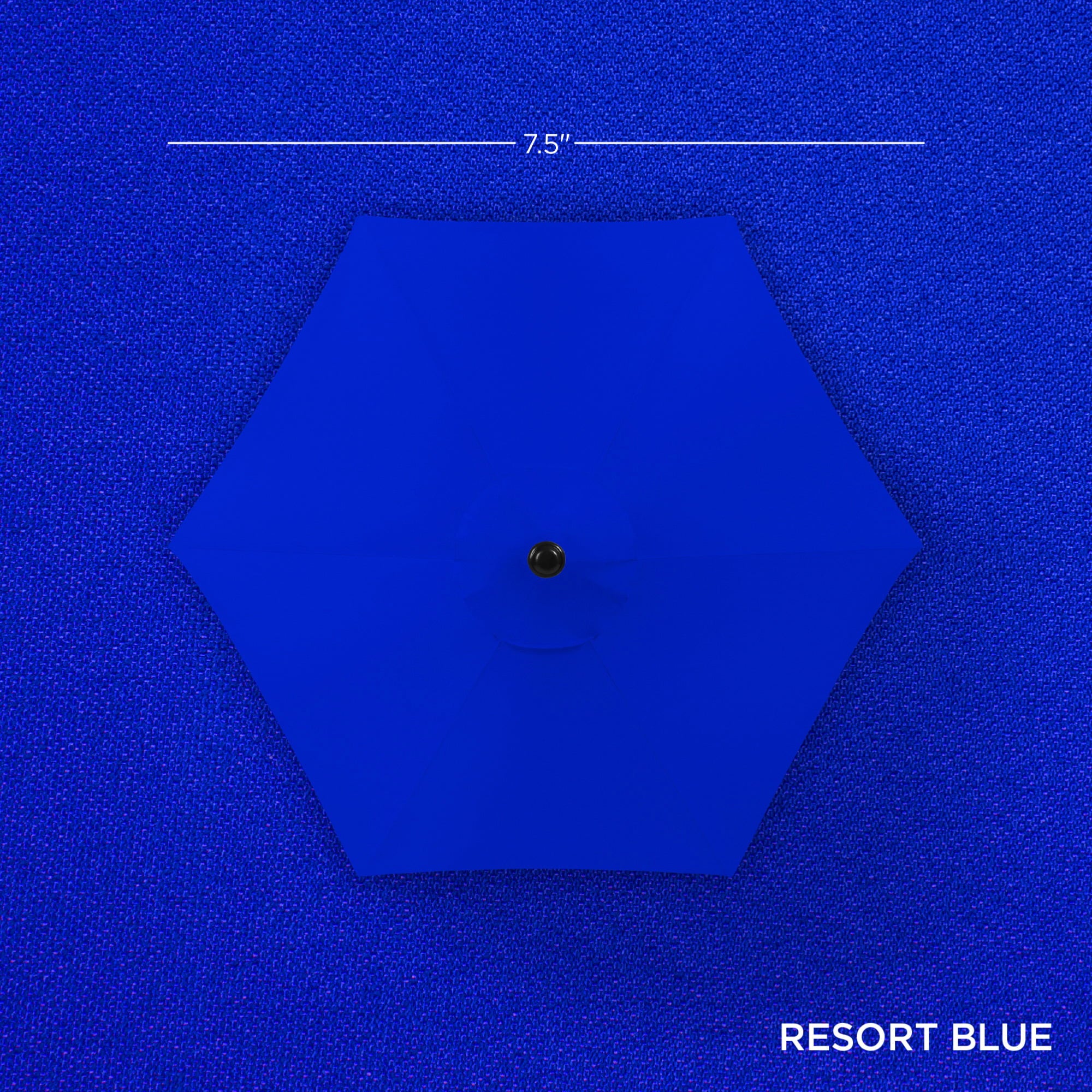 Best Choice Products 7.5ft Outdoor Solar Patio Umbrella for Deck, Pool w/ Tilt, Crank, LED Lights - Resort Blue