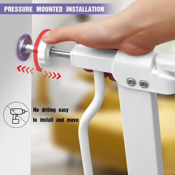 4.7inch Extensions for Extra Wide and Tall Baby Gate with Auto-Close and Hold-Open Features， Easy Walk Thru Indoor Safety Gate Extension Kit， Pet Gates Extension，Dog Gates Extension