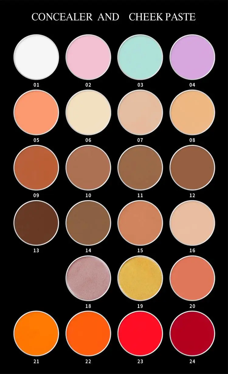 Free combination 3 Color concealer and Highlight Blush Palette Face Cosmetics Makeup Private Label