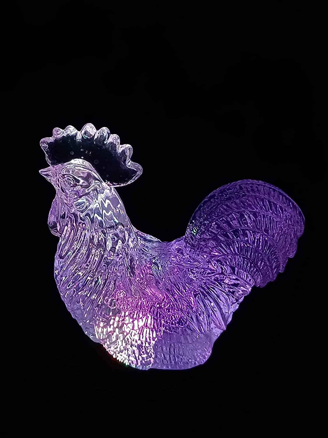 3 PCS Solar Color Changing ROOSTER Style Garden Stake Light