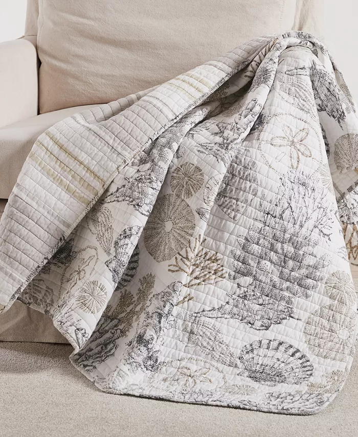 Levtex Home Caspian Sea Quilted Reversible Throw， 50