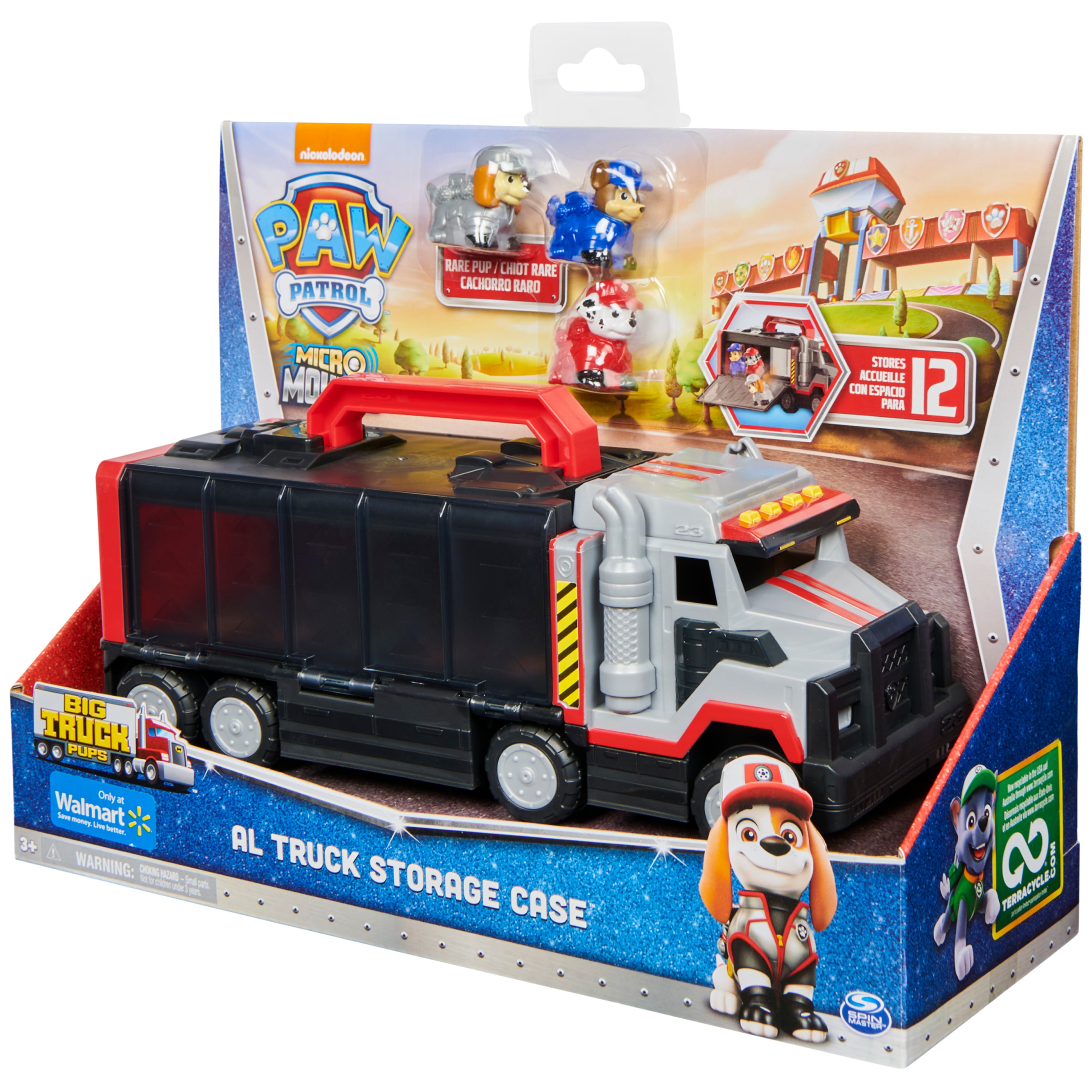 PAW Patrol， Micro Movers， Al Truck Storage Case with Action Figures， for Ages 3 and up