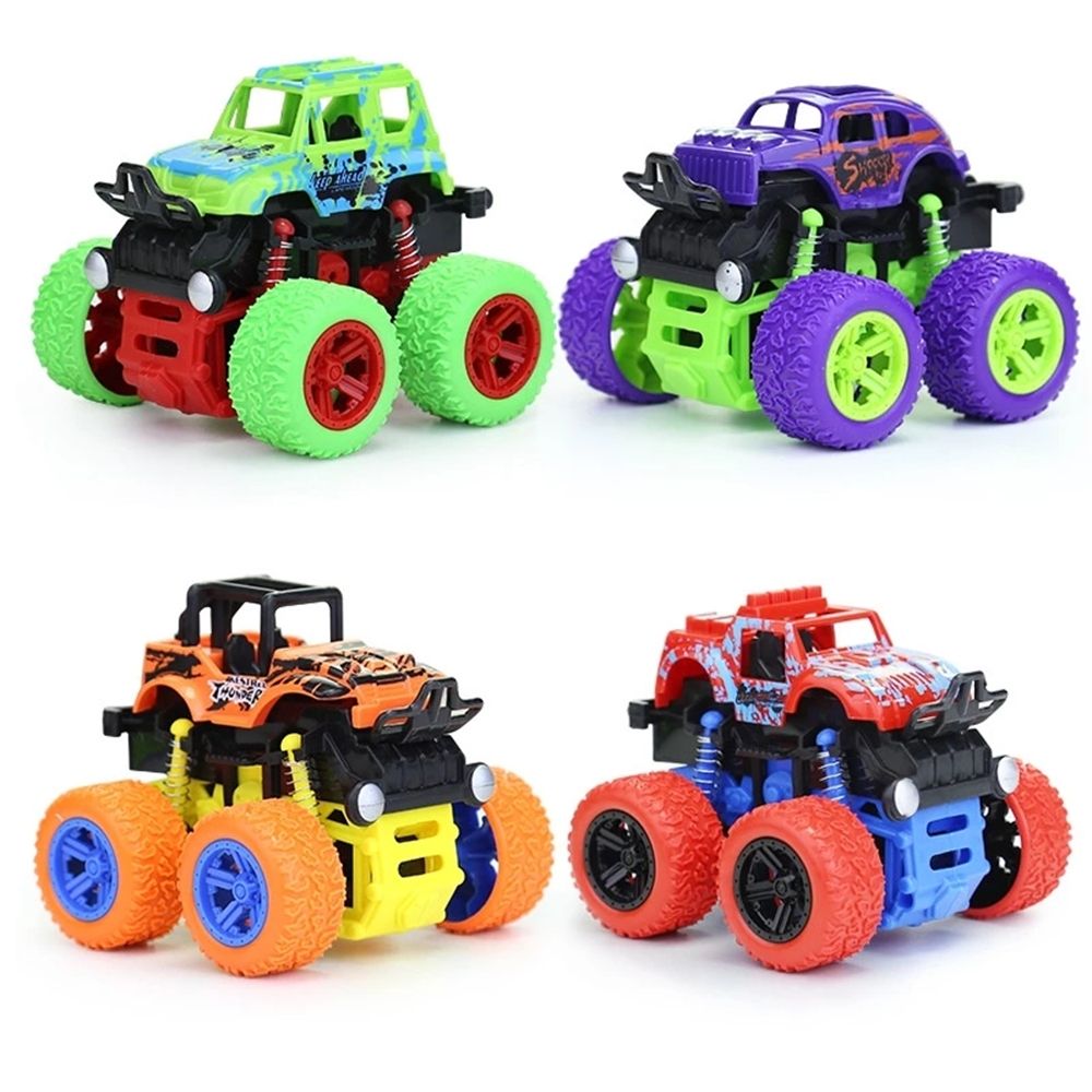 Car Model 4 Wheels Racing Game Dinosaur Off-road Vehicle Police Car Inertia Car Toy Toy Vehicles Pullback Car Action Figure ORANGE
