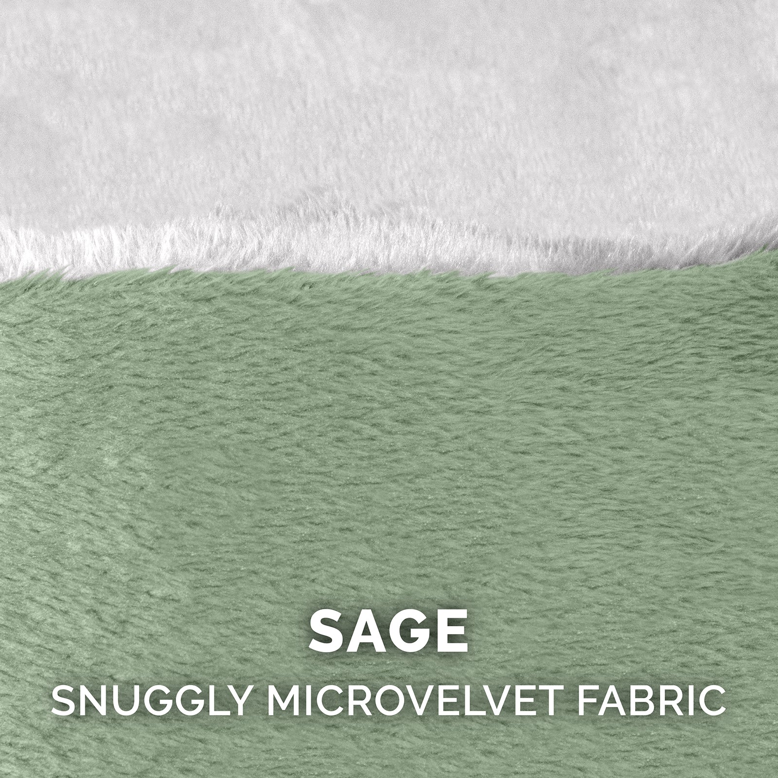 FurHaven | Orthopedic Microvelvet Snuggery Burrow Pet Bed for Dogs and Cats， Sage， 26-Inch