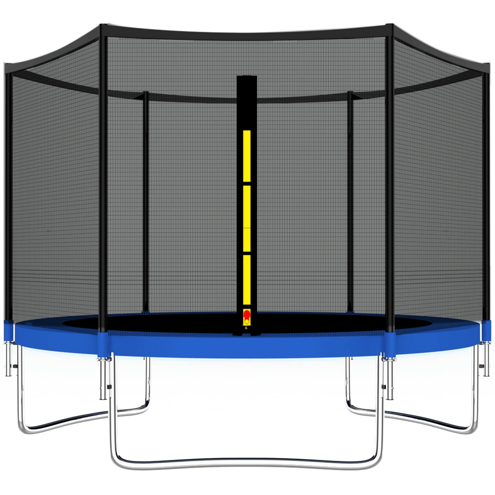 SKONYON 10FT Trampoline for Kids/Adult with Enclosure Net， 661LBS Capacity 3-4 Kids， High Waterproof Mat and Inclined Ladder， Outdooe/Indoor Park Kindergarten