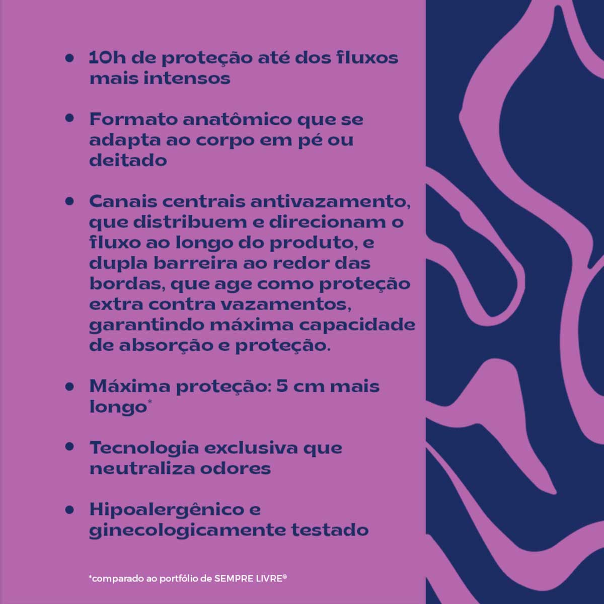 Absorvente com Abas Sempre Livre Conforto Noturno Suave 8 Unidades