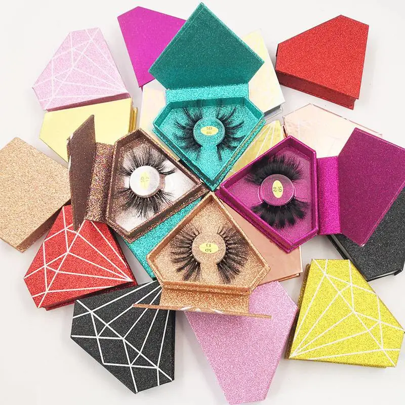 Diamond Shape Mink Eyelashes Box