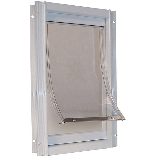 Ideal Pet Deluxe Aluminum Pet Door White， Super Large