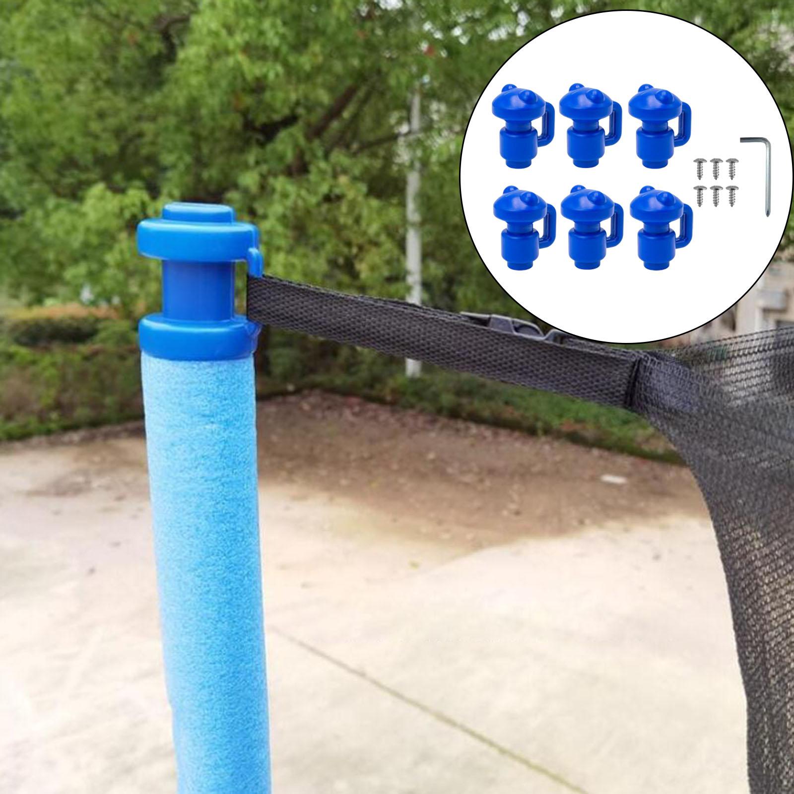Portable Trampoline Enclosure Pole Cover Durable Replacement Accessories Blue