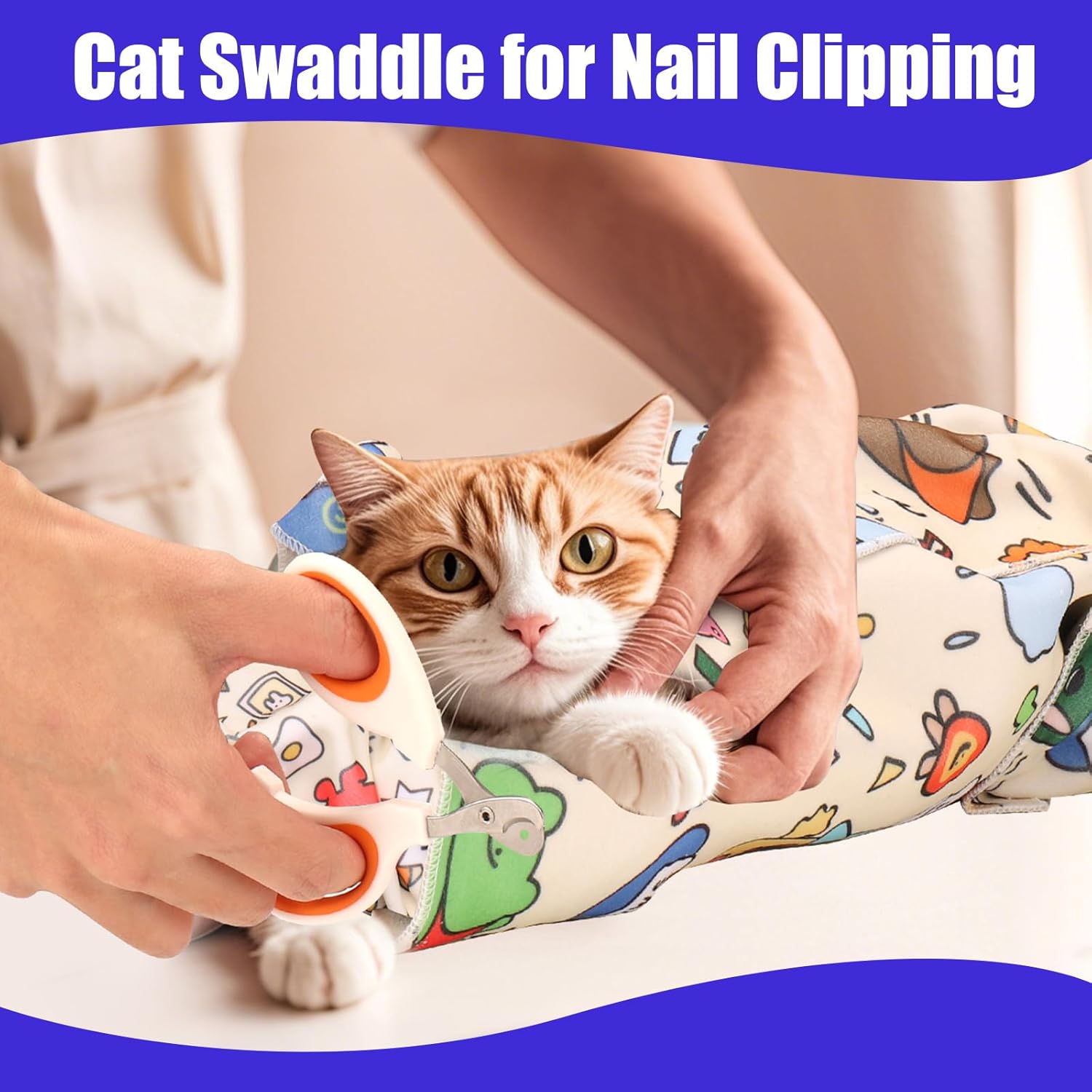 Calm Cat Wrap | Cat Grooming Wrap – Stress-Free Nail Care & Medication