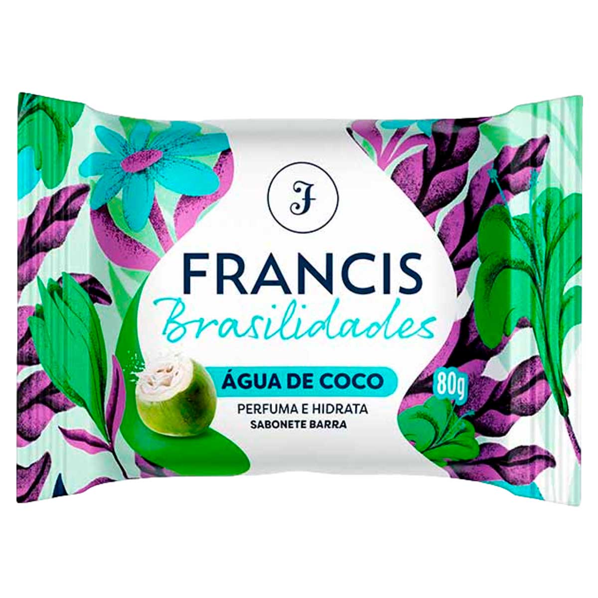 Sabonete Barra Agua de Coco Francis Brasilidades Flow Pack 80g