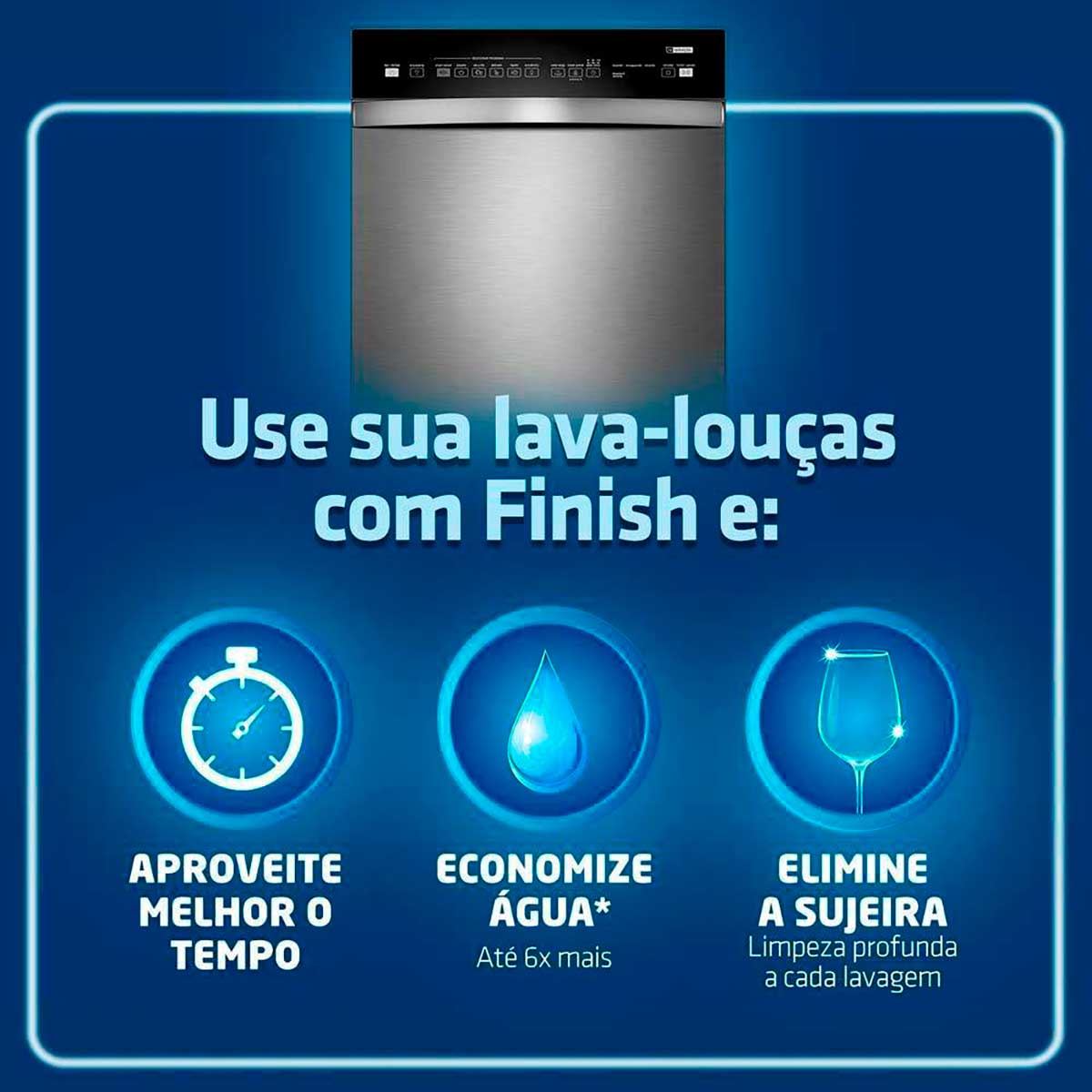 Detergente para Lava Loucas em tabletes Finish com 30 unidades