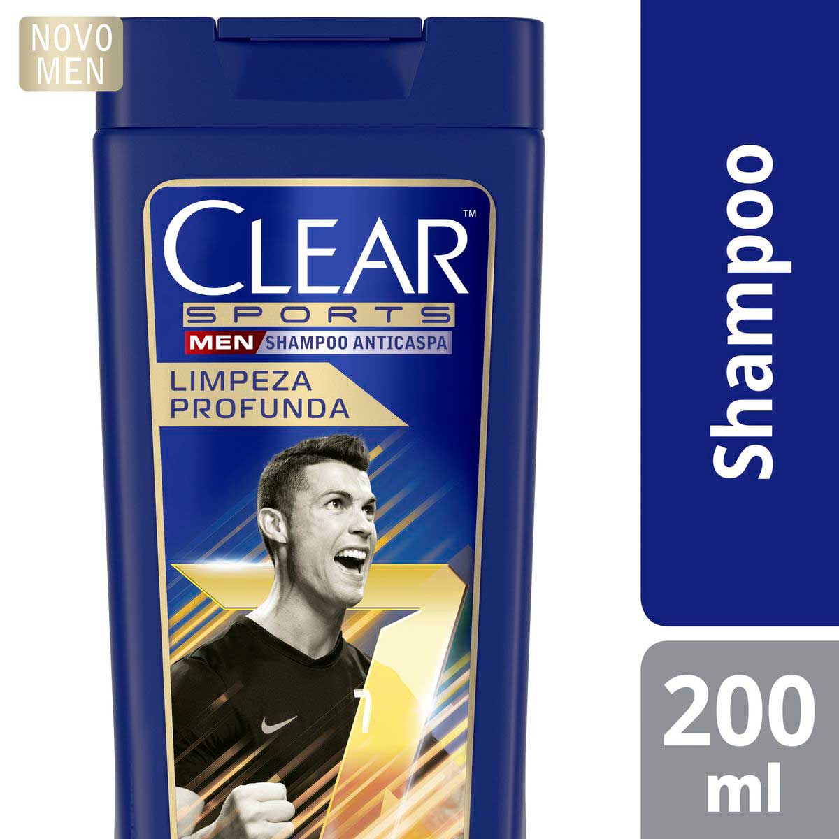 Shampoo Anticaspa Clear Men Sports Limpeza Profunda 200 ml