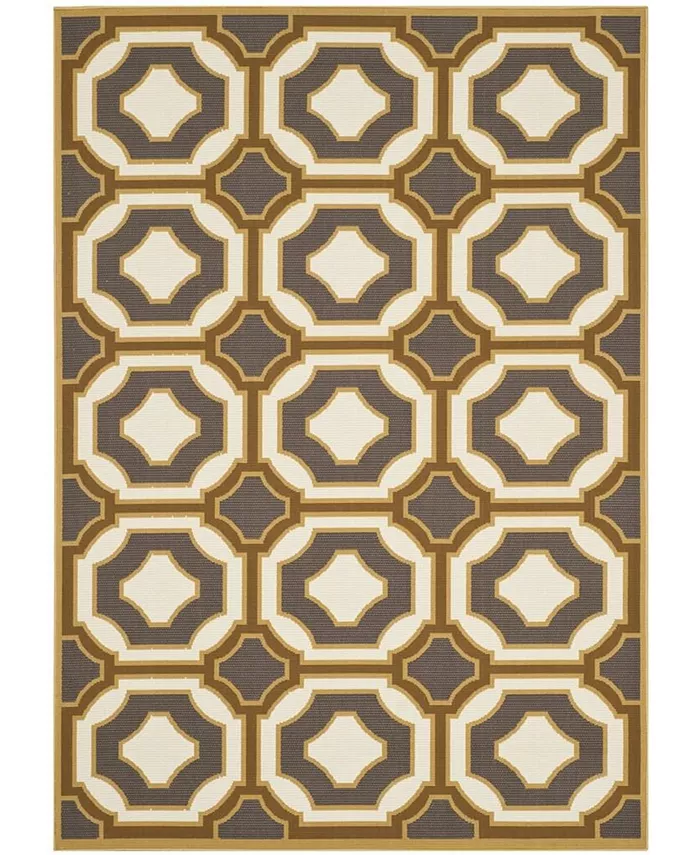 Safavieh Hampton Dark Gray and Ivory 5'1