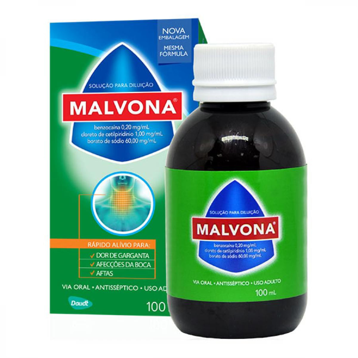 Solucao Antisseptica Bucal Malvona 100 ml