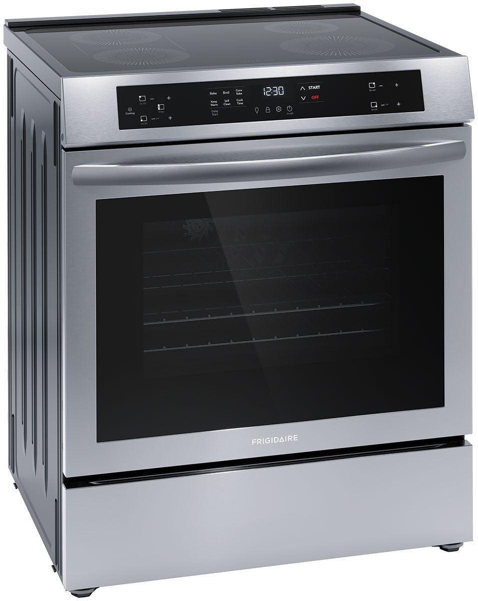 Frigidaire ADA 30-Inch Front Control Induction Range with Convection Bake in Stainless Steel