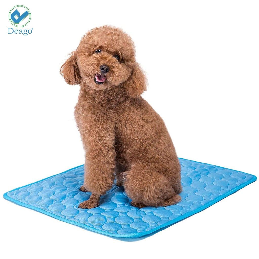 Deago 1Pack Pet Dog Cooling Mat for Kennels Crates Beds Soft Breathable Non Toxic Dog Mattress Pad for Small Medium Large Dogs
