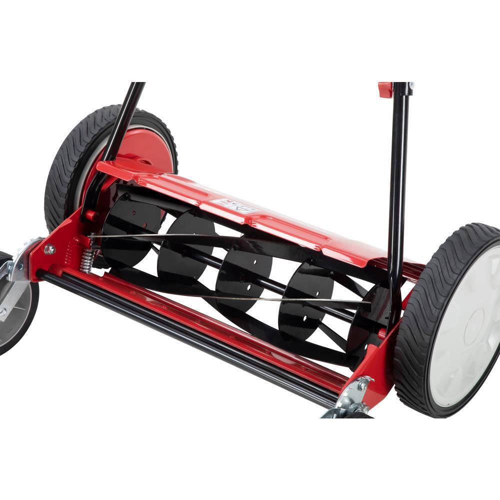 Troy-Bilt 18 in. Manual Walk Behind Reel Lawn Mower with Grass Catcher TB18R
