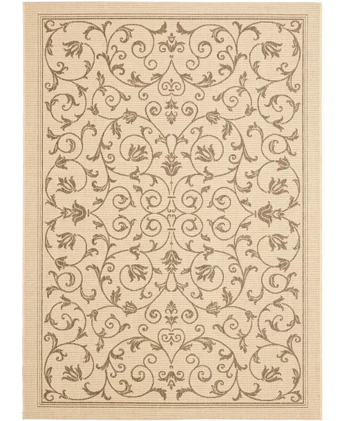 Safavieh Courtyard Natural and Brown 9' x 12' Outdoor Area Rug