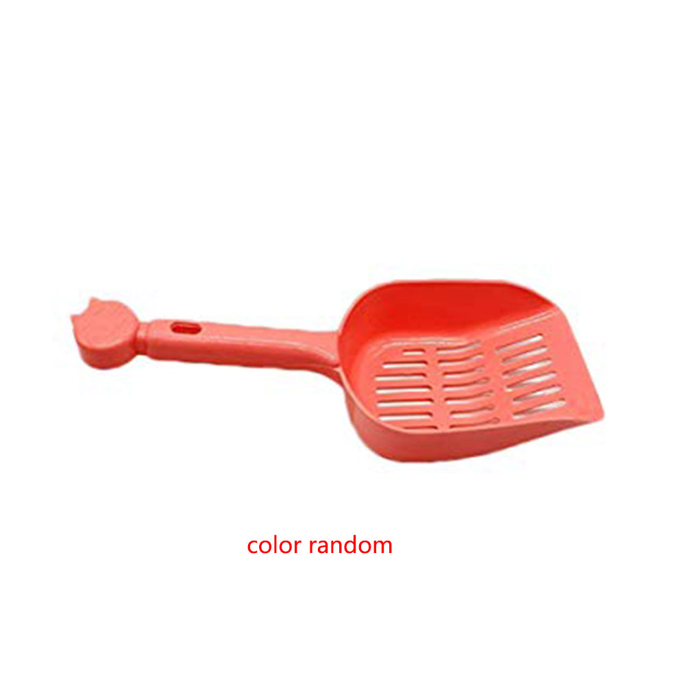 TureClos Candy Color Cat Sand Shovel Hollow Out Litter Scoop Plastic Scooper Pet Long Handle Cleaning Tool