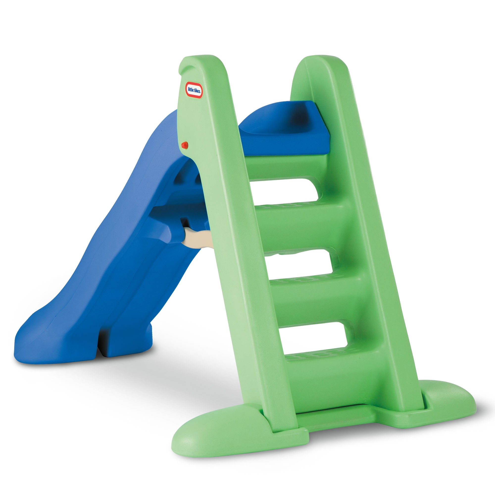 Little Tikes Easy Store Large Playground Slide with Folding for Easy Storage， Outdoor Indoor Active Play， Blue and Green- For Kids Toddlers Boys Girls Ages 2 to 6 Year old