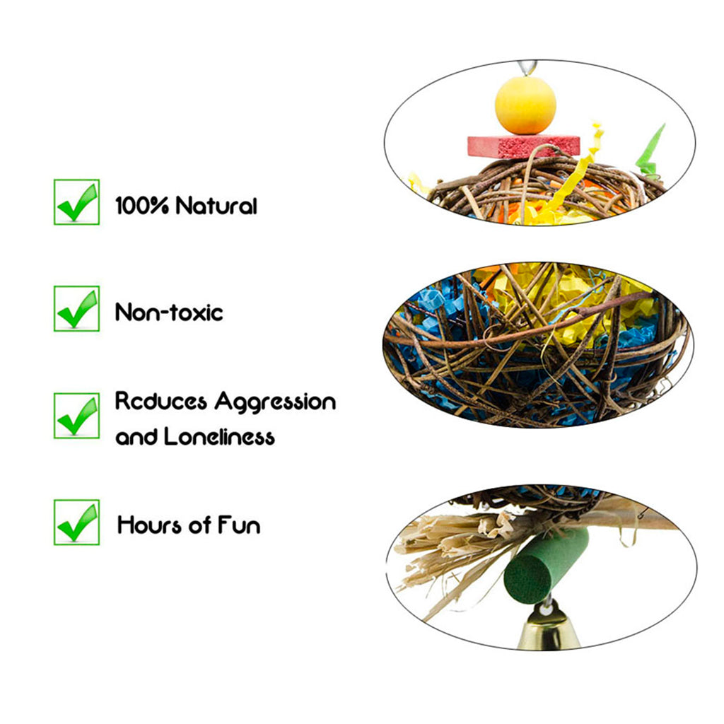 Bird Chewing Toys Foraging Shredder Toy Parrot Cage Shredder Toy Foraging Hanging Toy