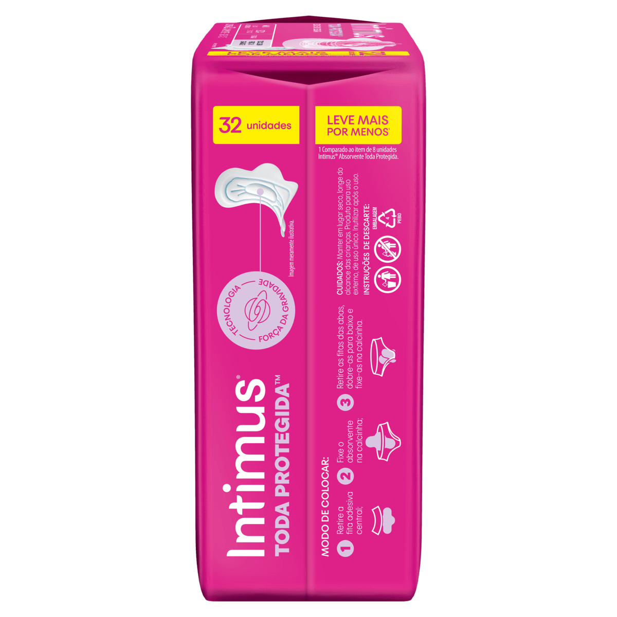 Absorvente Tripla Protecao Seca com Abas Intimus 32 Unidades