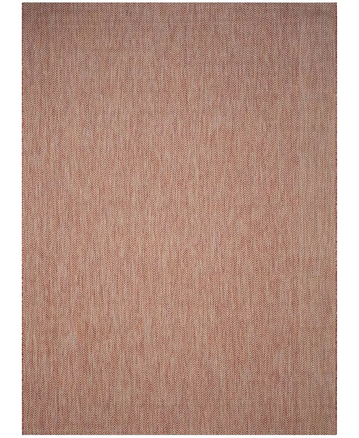 Safavieh Courtyard Red and Beige 8' x 11' Outdoor Area Rug