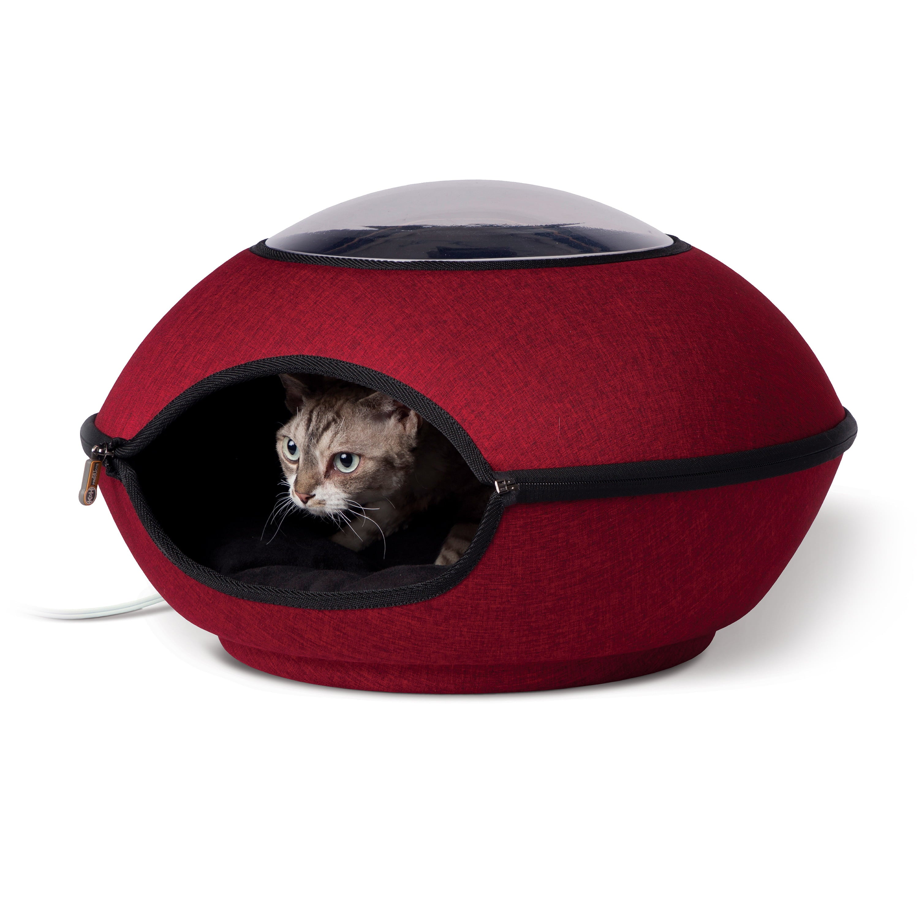 KandH Pet Products Thermo-Lookout Cat Pod Red 21