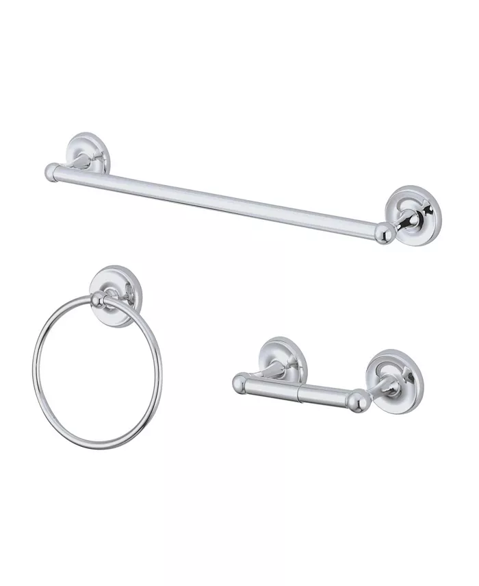 Kingston Brass Victorian 3-Pc. Bathroom Accessory Combo in Polished Chrome