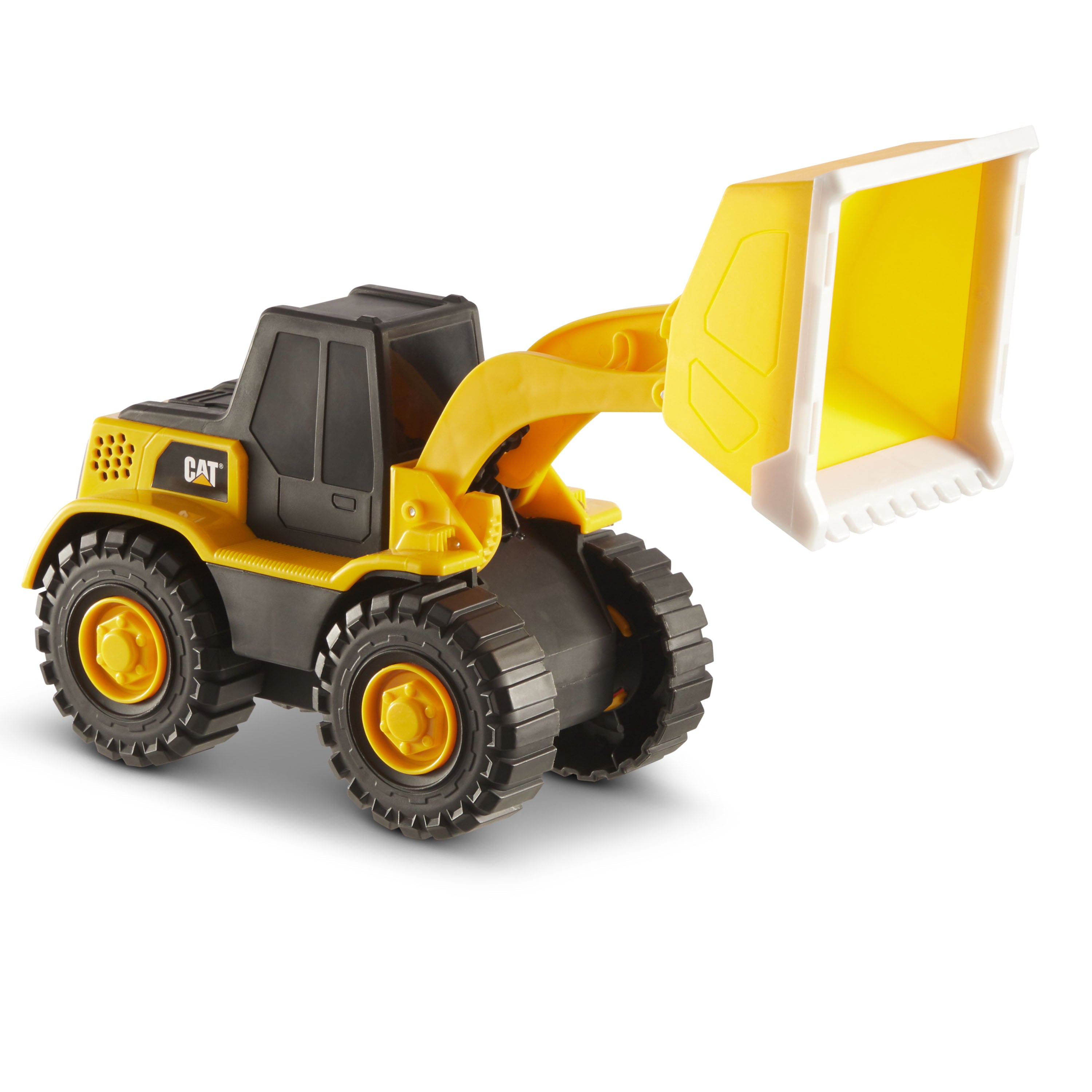 Cat Tough Machines Light and Sound Toy Vehicle Set Including Bonus Hard Helmet. Includes Cat Officially Licensed Dump Truck and Front End Loader.