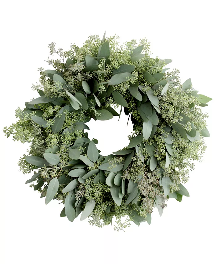 Magnolia Supply Co Fresh Seeded Eucalyptus Wreath， 20
