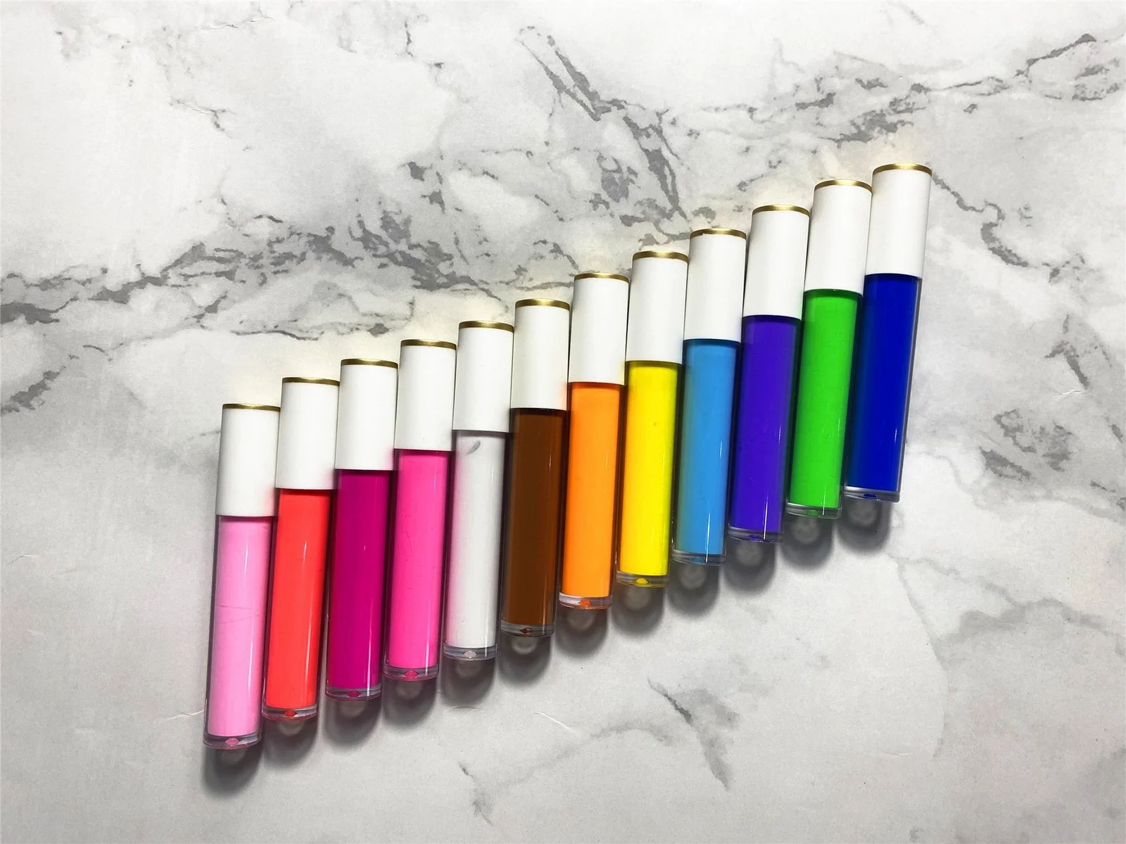 12 Color Custom Long Lasting Waterproof Rainbow Neon Colorful Liquid Eyeliner