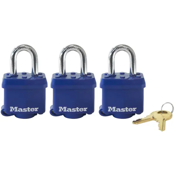 Master Lock No. 312 Keyed Alike Padlock Three Pack