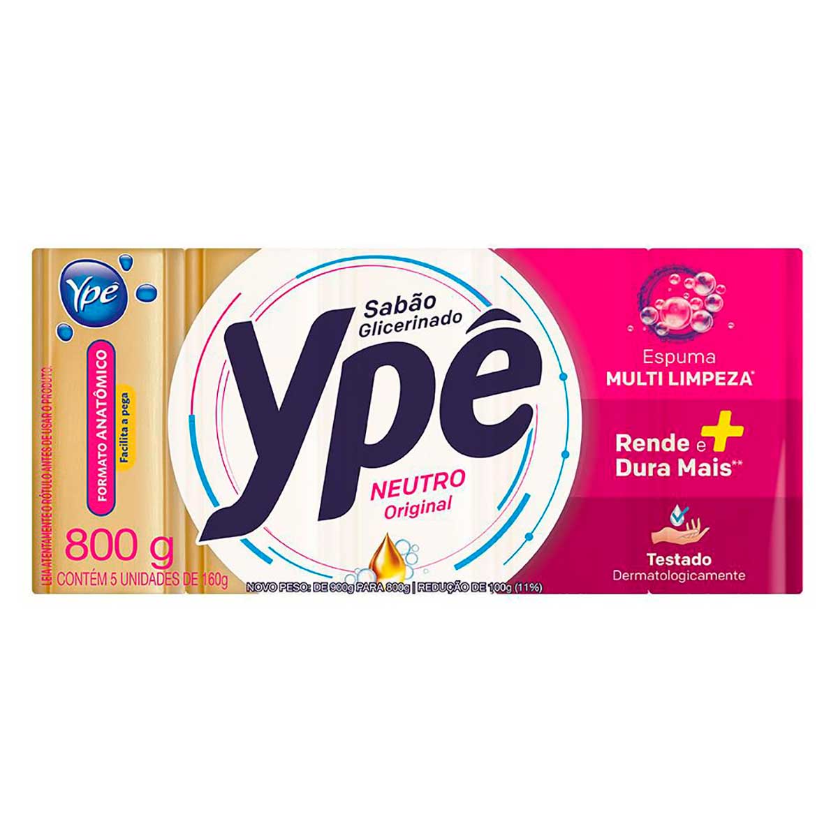 Sabao em Barra Ype Neutro 800g