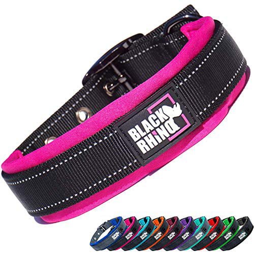 Black Rhino - The Comfort Collar (XLarge， Pink/Black)