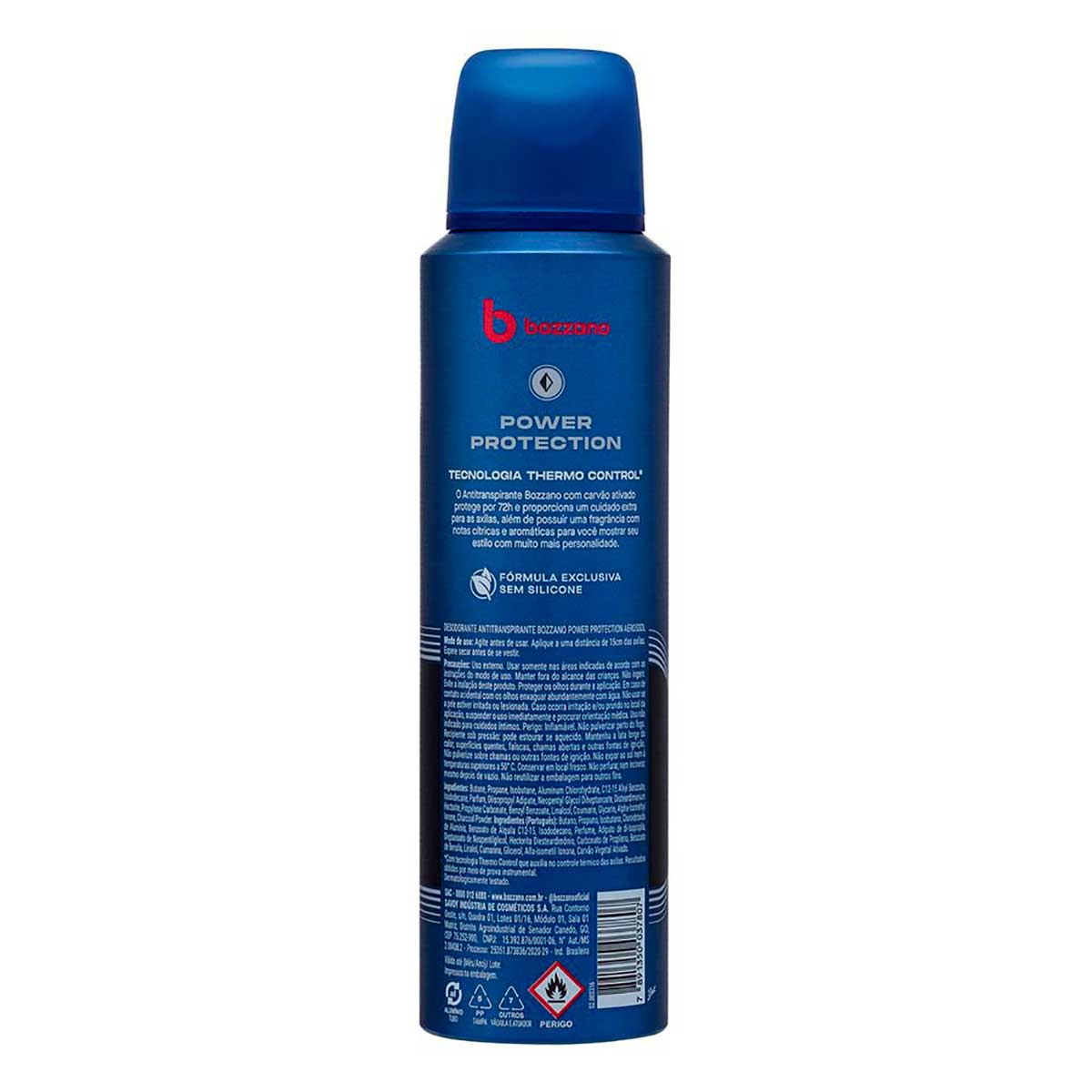 Desodorante Aerossol Antitranspirante Masculino Bozzano Power Protection 150ml