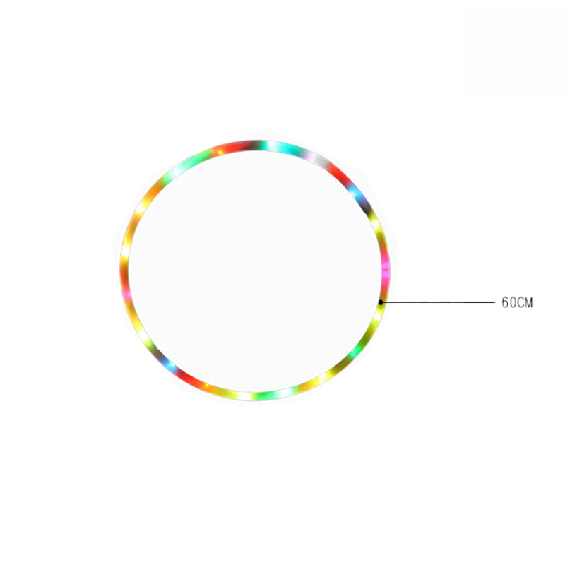 Detachable 10 LED Glowing Sport Hoop Multicolor Hoop Weight Loss Bodybuilding Fitness Hoops For Children Adult