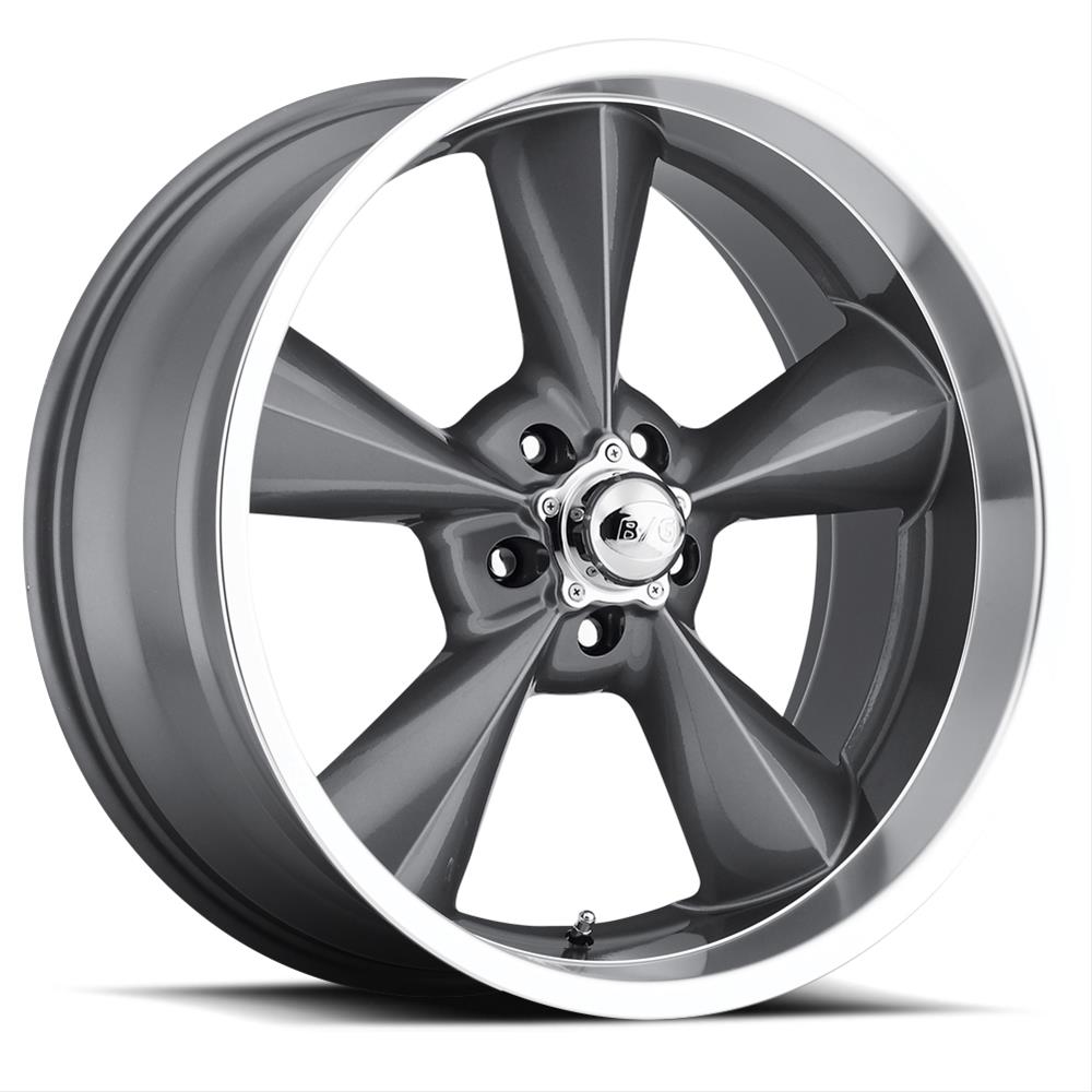 Voxx Wheel OS 770-5475-00 GML Voxx B/G Rod Works Old School Gunmetal Wheels with Machined Lip