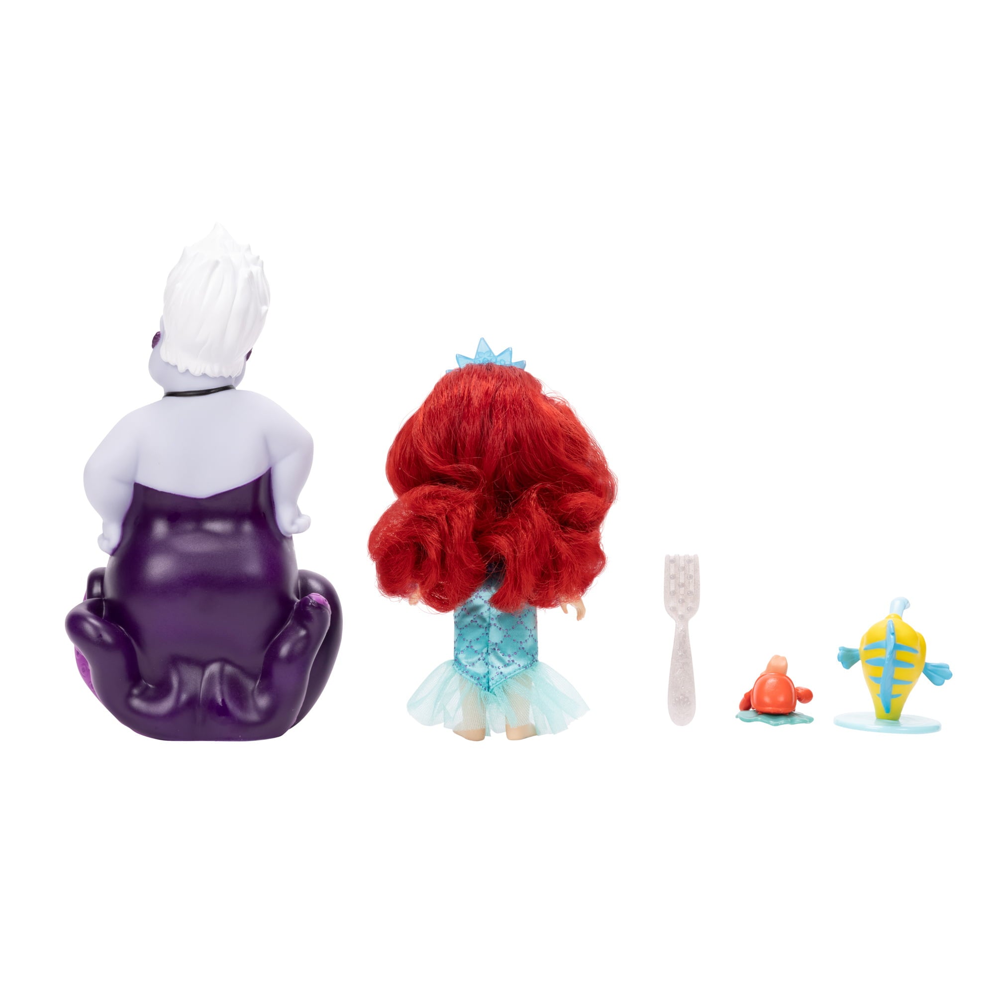 Disney Princess the Little Mermaid Ariel and Ursula 6 inch Fashion Doll Gift Set with Flounder and Sabastian