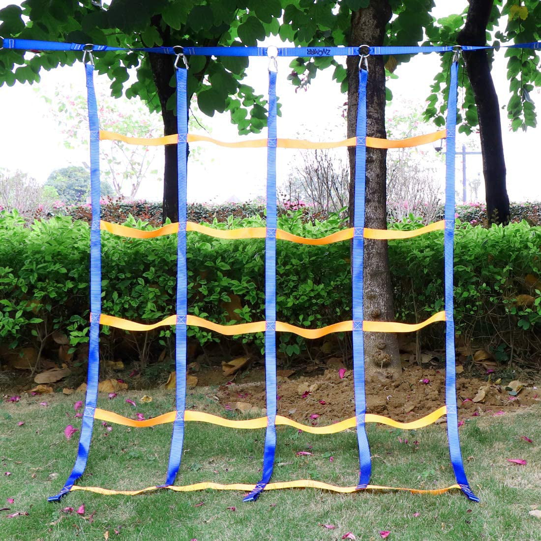 BRIZI LIVING Portable Climbing Net for Kids Outdoor，  Climbing Cargo Net Rope Ladder Jungle Gyms for Outdoor Treehouse