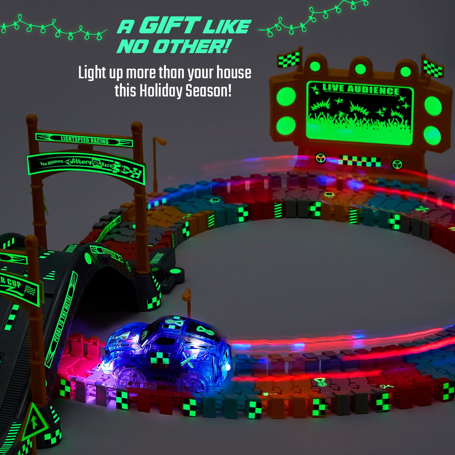 JitteryGit STEM Race Car Track Toy for Kids | Amazing Gift for Boys Girls Toddlers Ages 3 4 5 6 7