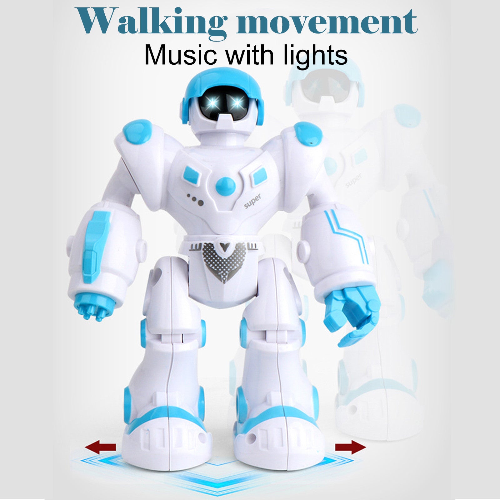 Educational Toys for Kids 5-7 Space Walk Robot Electric Walking Robot Toys Sound Luminous Robot Gift ABS Education Toy