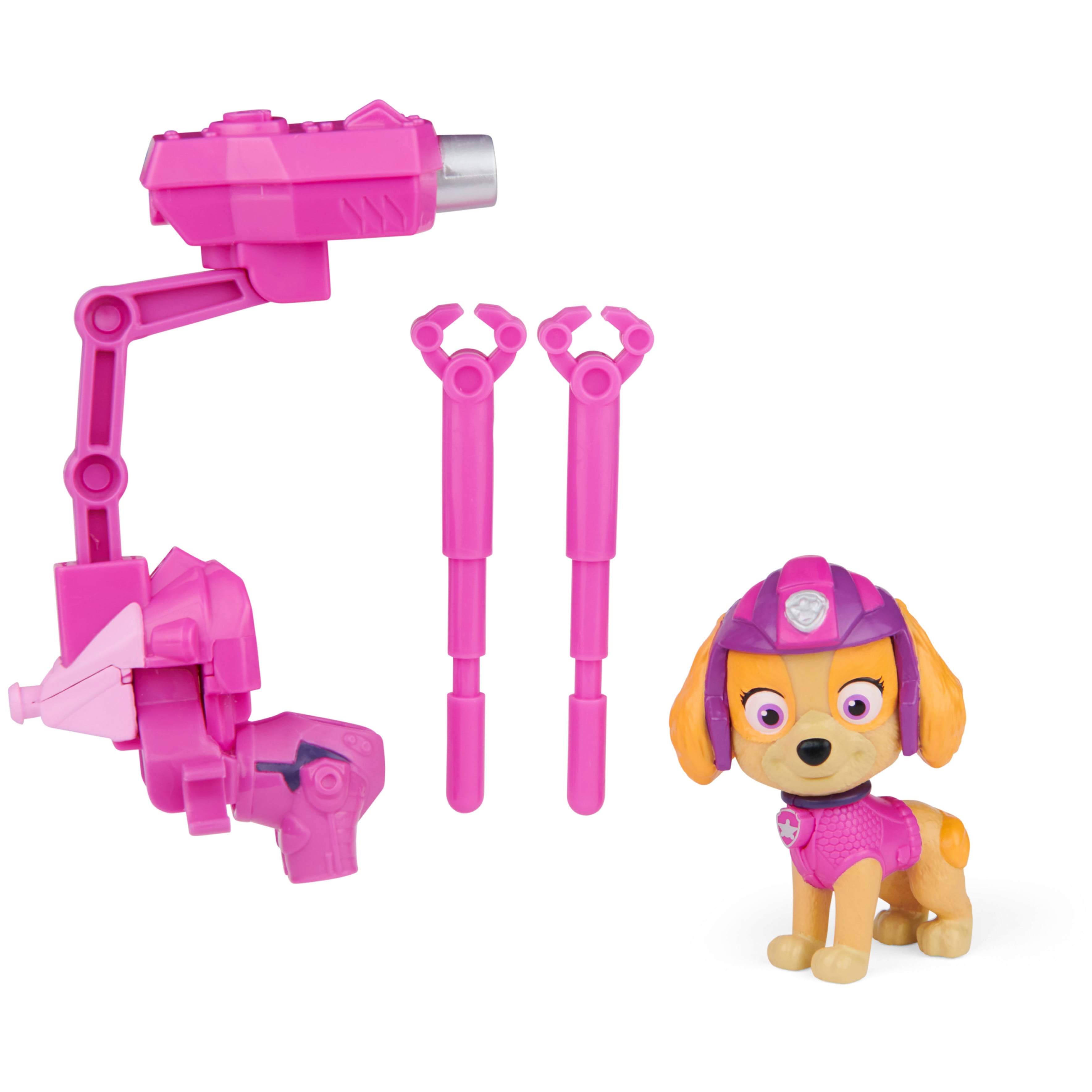 PAW Patrol， Skye Action Figure with Clip-on Backpack and Projectiles