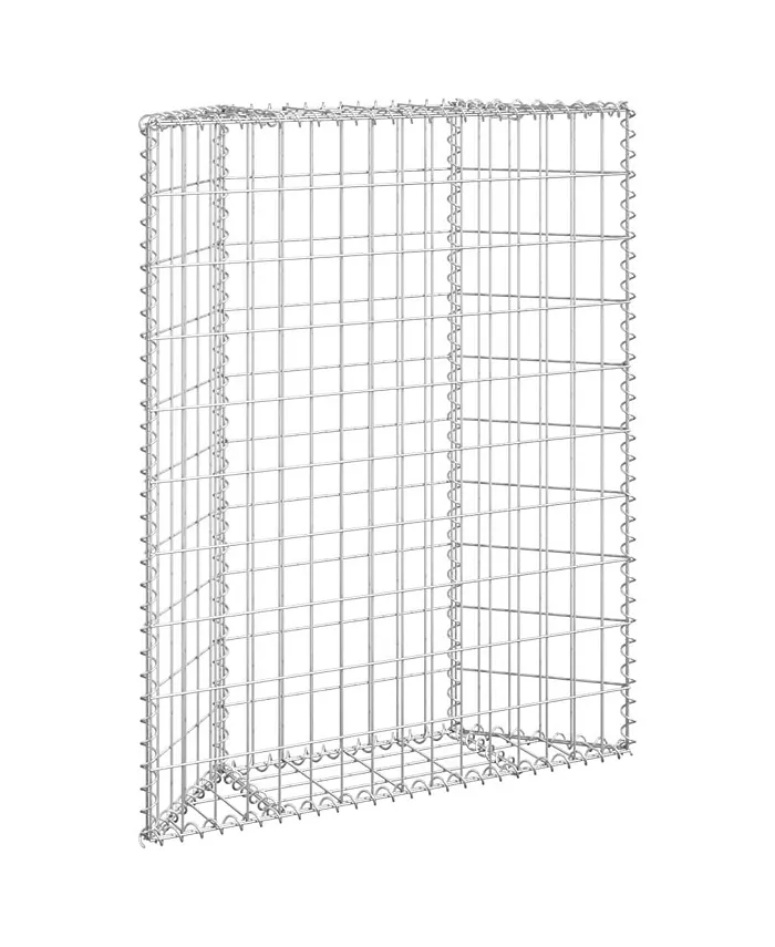 vidaXL Trapezium Gabion Raised Bed Galvanized Steel 31.5